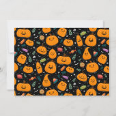 Invitation Soirée d'Halloween en sculpture Citrouille (Dos)