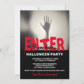 Invitation Soirée d'Halloween Entrez si vous osez (Devant)