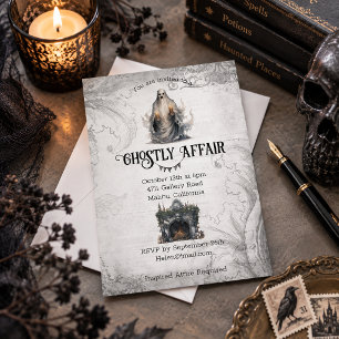 Invitation Soirée d'Halloween Fantôme Élégant