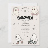 Invitation Soirée d'Halloween Ghosts (Devant)