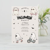 Invitation Soirée d'Halloween Ghosts (Debout devant)