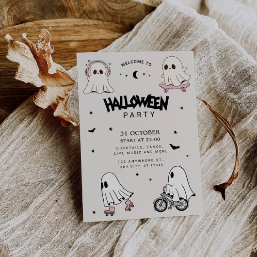 Invitation Soirée d'Halloween Ghosts