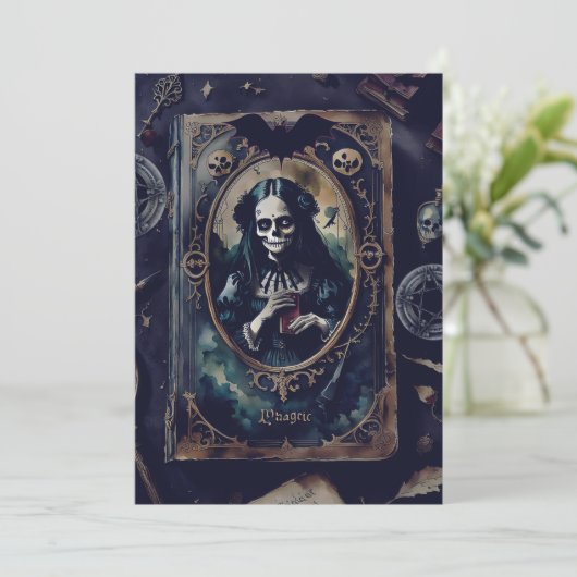 Invitation Soirée d'Halloween magique (Debout devant)