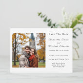 Invitation Soirée d'Halloween Mariage Enregistrer La Date (Debout devant)