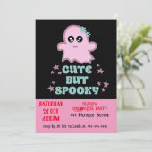 Invitation Soirée d'Halloween mignonne mais Éffrayante (Debout devant)
