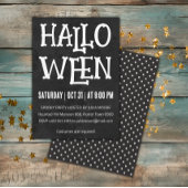 Invitation Soirée d'Halloween minima Pois