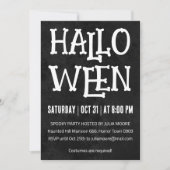 Invitation Soirée d'Halloween minima Pois (Devant)