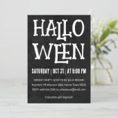 Invitation Soirée d'Halloween minima Pois (Debout devant)