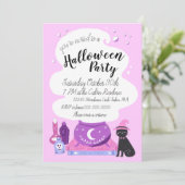 Invitation Soirée d'Halloween Pastel Witch (Debout devant)