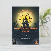 Invitation Soirée d'Halloween personnalisable vous êtes invit (Debout devant)