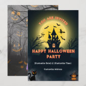 Invitation Soirée d'Halloween personnalisable vous êtes invit (Devant / Derrière)