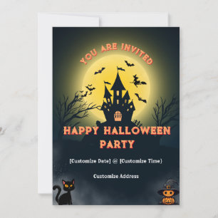 Invitation Soirée d'Halloween personnalisable vous êtes invit