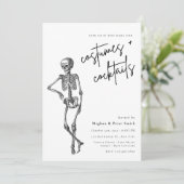 Invitation Soirée d'Halloween pour adultes Skelton Costume & (Debout devant)