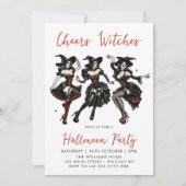 Invitation Soirée d'Halloween pour adultes sorciers (Devant)