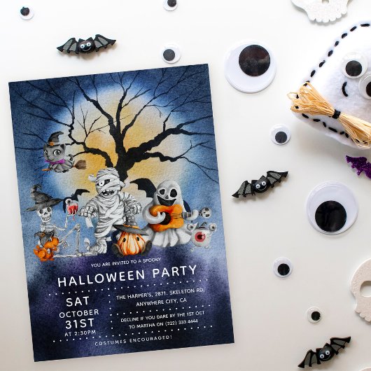 Invitation Soirée d'Halloween pour enfants Spooktacular