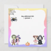 Invitation * Soirée d'Halloween pour les enfants (Dos)