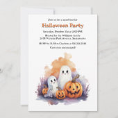 Invitation Soirée d'Halloween pour les enfants Citrouille (Devant)