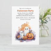 Invitation Soirée d'Halloween pour les enfants Citrouille (Debout devant)