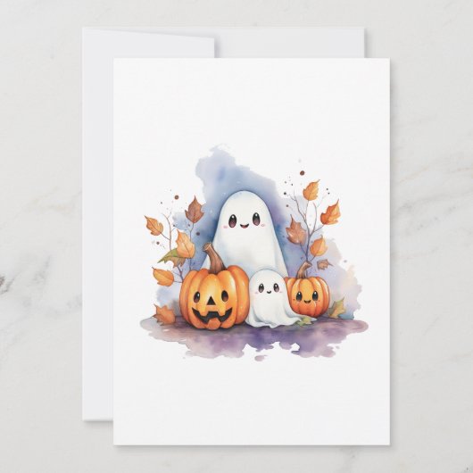 Invitation Soirée d'Halloween pour les enfants Citrouille (Dos)