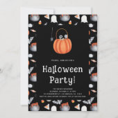 Invitation Soirée d'Halloween pour les enfants mignons (Devant)