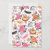 Invitation Soirée d'Halloween pour les Fantômes mignons et le (Dos)