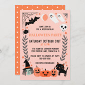 Invitation Soirée d'Halloween pour les petits (Devant / Derrière)