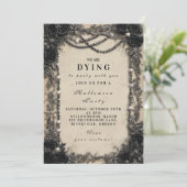 Invitation Soirée d'Halloween Rose noir Dark Romance (Debout devant)