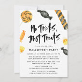 Invitation Soirée d'Halloween sans Blagues, Juste des Friandi (Devant)
