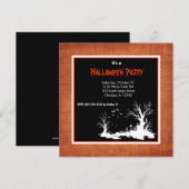 Invitation Soirée d'Halloween Silhouette (Devant / Derrière)