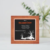 Invitation Soirée d'Halloween Silhouette (Debout devant)