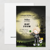 Invitation Soirée d'Halloween squelette (Devant / Derrière)