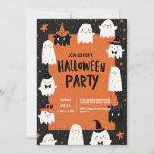 Invitation Soirée d'Halloween sur le fantôme (Devant)