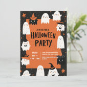 Invitation Soirée d'Halloween sur le fantôme (Debout devant)