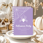 Invitation Soirée d'Halloween violette mignonne