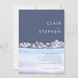 Invitation Soirée d'hiver en montagne tout en un Mariage