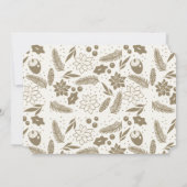 Invitation Soirée d'hiver Folliage Gold Holiday (Dos)