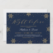 Invitation Soirée d'hiver Gold & Navy Blue (Devant)