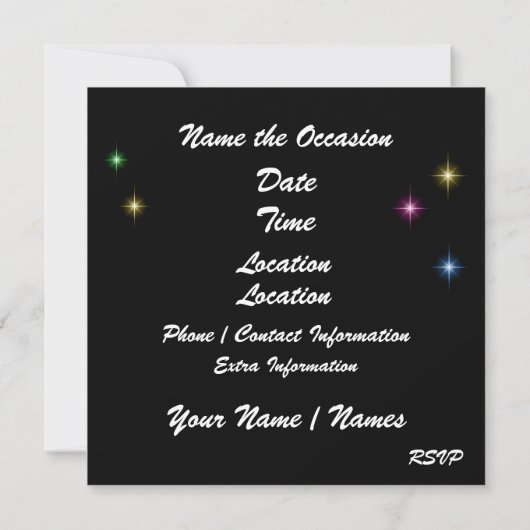 Invitation Soirée DISCO (Dos)