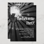 Invitation Soirée Disco Bachelorette Disco (Devant / Derrière)