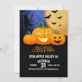 Invitation soirée disco de découpage de citrouille Halloween (Devant)