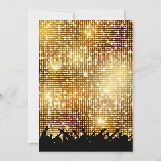 Invitation Soirée Disco fête de la danse (Dos)