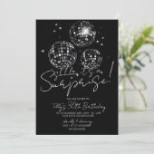 Invitation Soirée disco moderne surprise fête d'anniversaire (Debout devant)