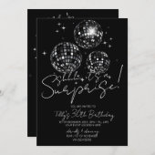 Invitation Soirée disco moderne surprise fête d'anniversaire (Devant / Derrière)