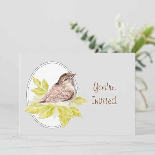 Invitation Soirée d'observation des oiseaux Bruant Oiseau Fêt (Debout devant)