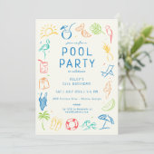 Invitation Soirée Doodle (Debout devant)