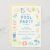 Invitation Soirée Doodle (Devant / Derrière)