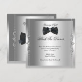 Invitation Soirée d'ouverture tenue de soirée noire (Devant / Derrière)