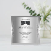 Invitation Soirée d'ouverture tenue de soirée noire (Debout devant)