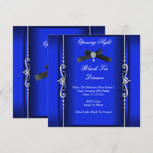 Invitation Soirée d'ouverture tenue de soirée noire bleu arge