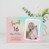 Invitation Soirée d'sweet sixteen moderne et élégante (Debout devant)